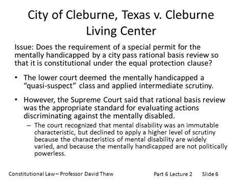 cleburne v cleburne living center|supreme mental health.